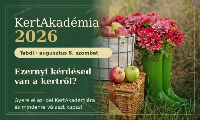 KertAkadémia Tabdin, 2026. augusztus 8-án: megvalósítható ötletek a jövő kertjeihez