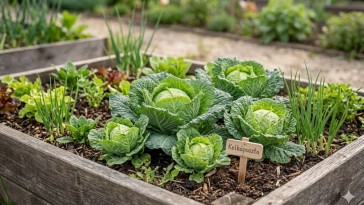 Kelkáposzta a magaságyásban